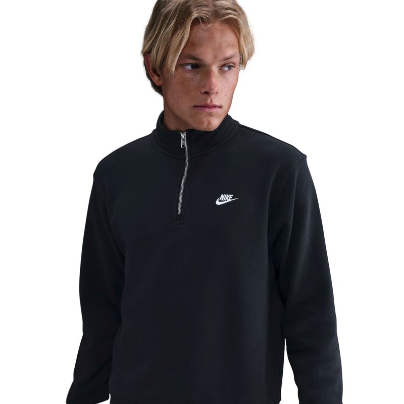 Nike Club Basketball Half-Zip Top - Men's Black / Black / White