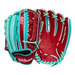 Wilson A2K MY7SS 12.5" Outfield Baseball Glove - 2025 Brick Red / Seafoam / Pink