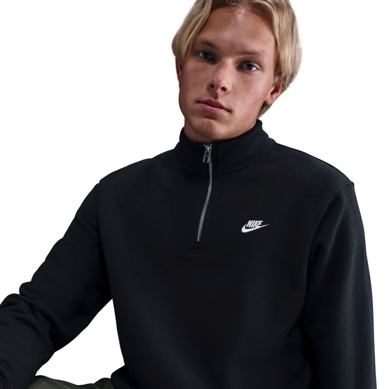 Nike Club Basketball Half-Zip Top - Men's Black / Black / White
