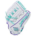 Wilson A500 Siren 11.75" Fastpitch Softball Glove White / Purple / Seafoam