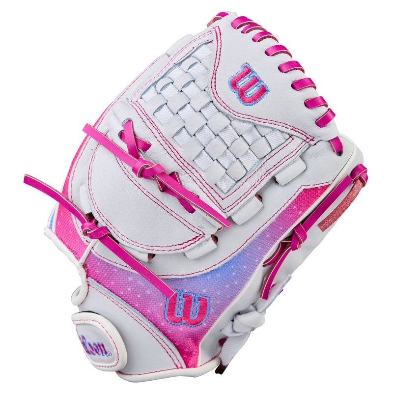 Wilson A440 Flash 11.5" Fastpitch Softball Glove White / Flamingo Pink