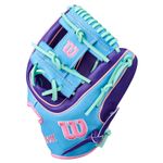 Wilson A2000 October 2025 GTOM Glove Sky Blue / Purple / Seafoam / Pink