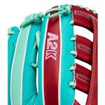 Wilson A2K MY7SS 12.5" Outfield Baseball Glove - 2025 Brick Red / Seafoam / Pink