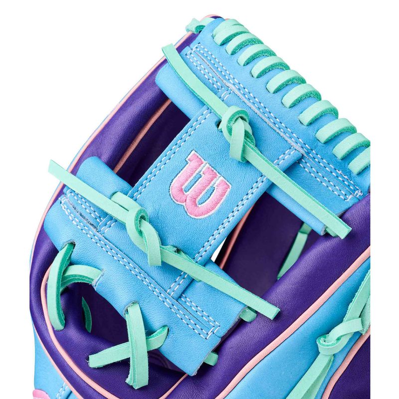 Wilson A2000 October 2025 GTOM Glove Sky Blue / Purple / Seafoam / Pink