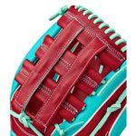 Wilson A2K MY7SS 12.5" Outfield Baseball Glove - 2025 Brick Red / Seafoam / Pink