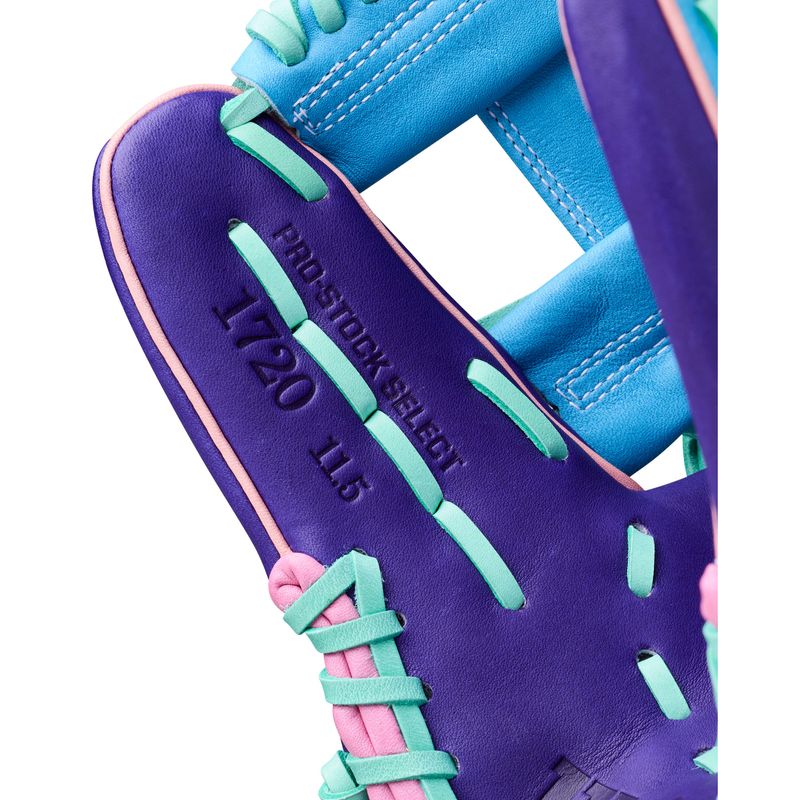 Wilson A2000 October 2025 GTOM Glove Sky Blue / Purple / Seafoam / Pink