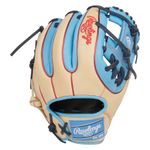 Rawlings Heart of The Hide 11.5" Infield Baseball Glove Camel / Columbia Blue