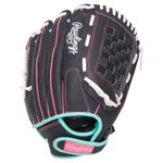 Rawlings Sure Catch 12.5' Softball Glove - Kids' Black / Mint / Pink