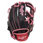 Rawlings R9 Series 11.5" Infield Baseball Glove Black / Pink