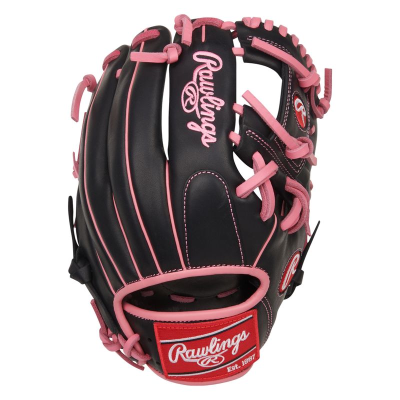 Rawlings R9 Series 11.5" Infield Baseball Glove Black / Pink