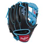 Rawlings R9 Series 11.5" Infield Baseball Glove  Black / Columbia Blue
