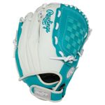 Rawlings Shut Out 11.5" Fastpitch Softball Glove White / Teal