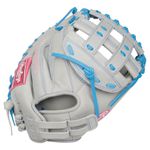Rawlings Heart of The Hide 33" Fastpitch Softball Catcher Mitt Gray / Columbia Blue