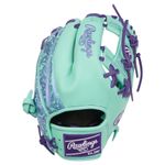Rawlings Heart of The Hide Mint 11.5" Infield Baseball Glove Mint / Purple