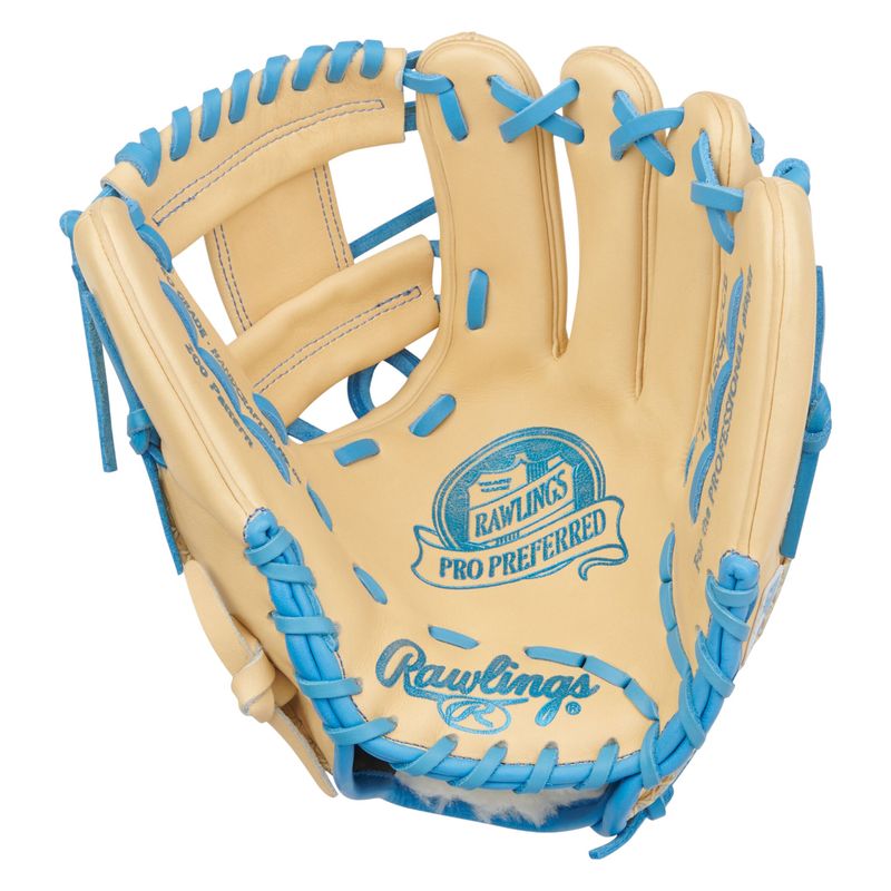 Rawlings Pro Preferred 11.5" Infield Baseball Glove Camel / Columbia Blue