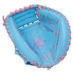 Rawlings Heart of The Hide 33" Baseball Catcher Mitt Columbia Blue / Pink