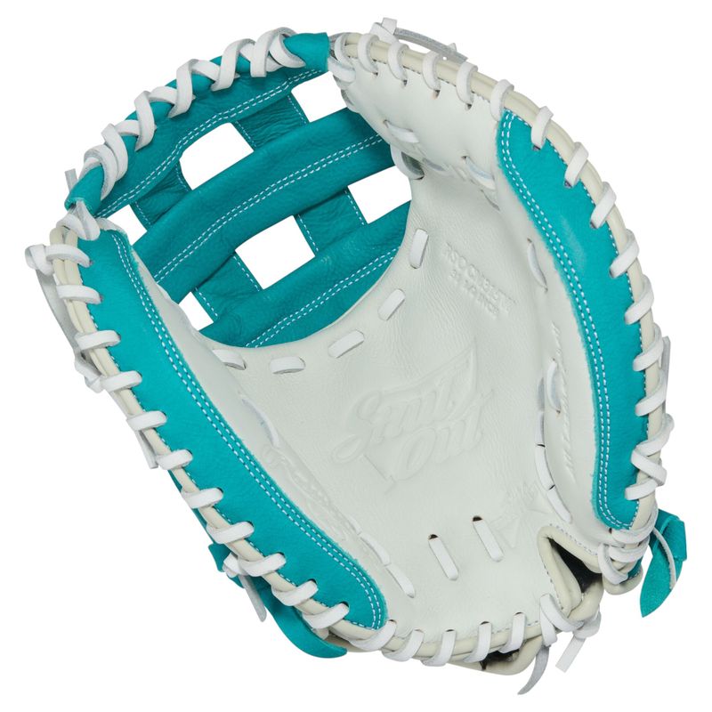 Rawlings Shut Out 31.5" Fastpitch Softball Catcher Mitt White / Teal