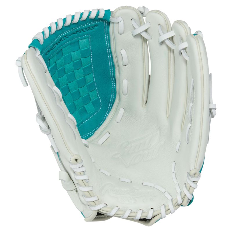 Rawlings Shut Out 12.5" Fastpitch Softball Glove White / Teal