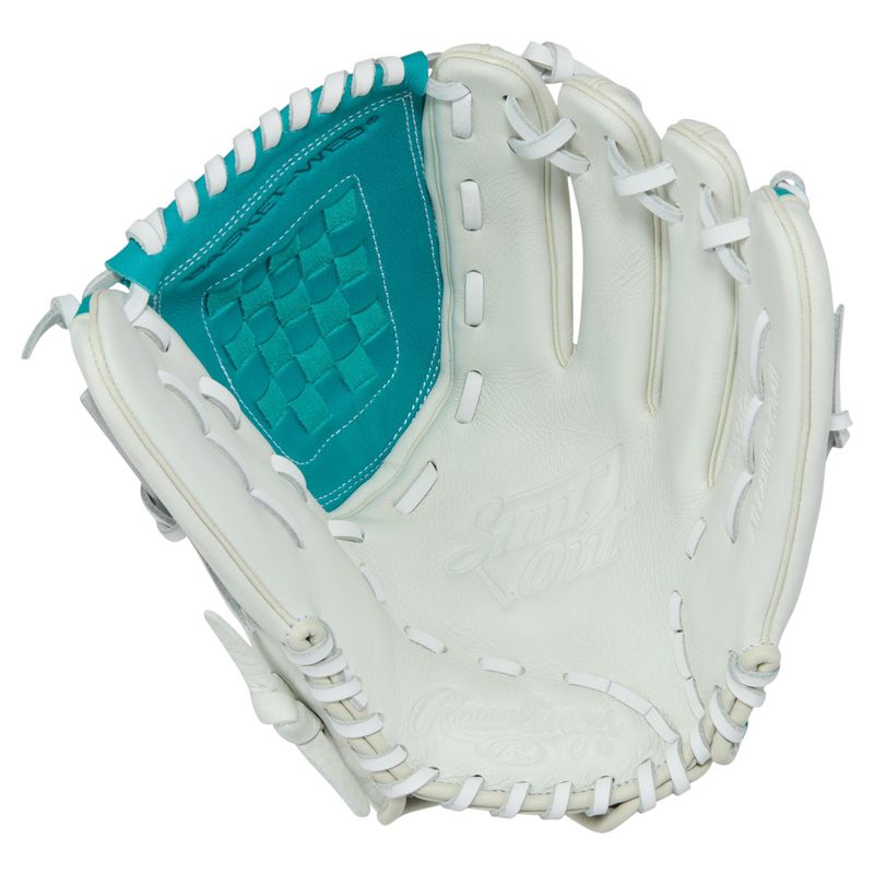 Rawlings Shut Out 12" Fastpitch Softball Glove White / Teal