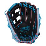Rawlings R9 Series 12.75" Outfield Baseball Glove Black / Columbia Blue / Pink