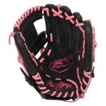Rawlings R9 ContoUR 11.25" Infield Baseball Glove Black / Pink