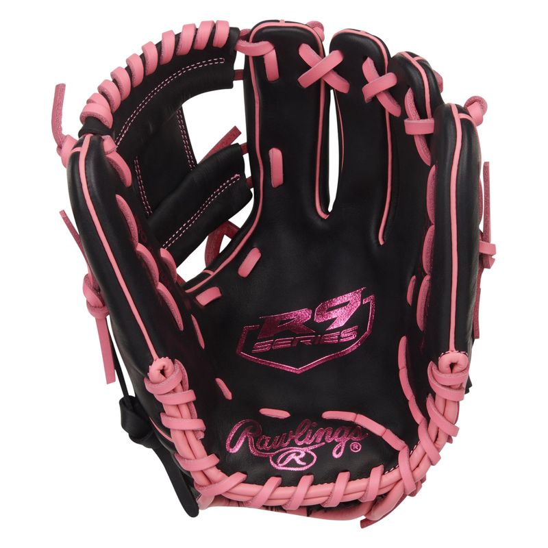 Rawlings R9 Series 11.5" Infield Baseball Glove Black / Pink