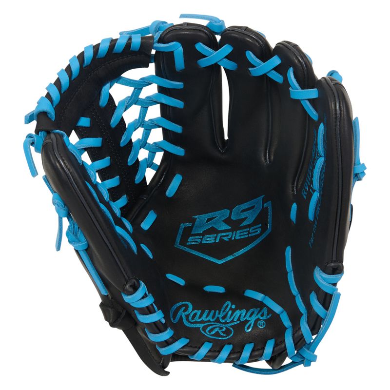 Rawlings R9 ContoUR 11.5" Baseball Glove Black / Columbia Blue