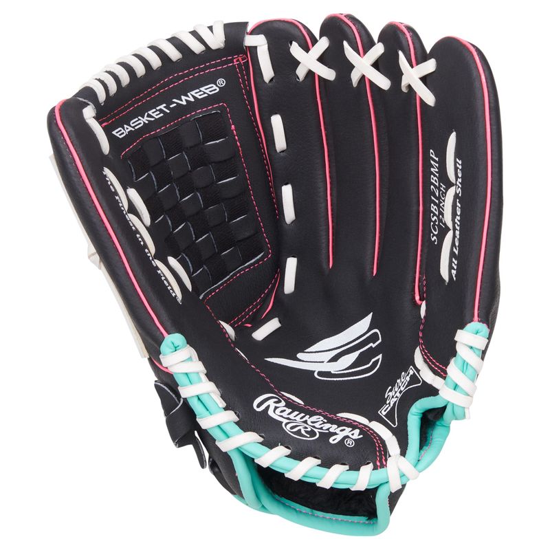 Rawlings Sure Catch 12' Softball Glove - Kids' Black / Mint / Pink