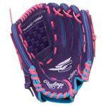 Rawlings Sure Catch 11' Softball Glove - Kids' Purple / Columbia Blue / Pink