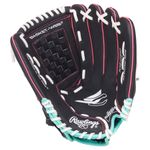 Rawlings Sure Catch 12.5' Softball Glove - Kids' Black / Mint / Pink