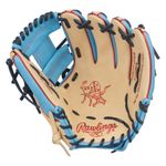 Rawlings Heart of The Hide 11.5" Infield Baseball Glove Camel / Columbia Blue