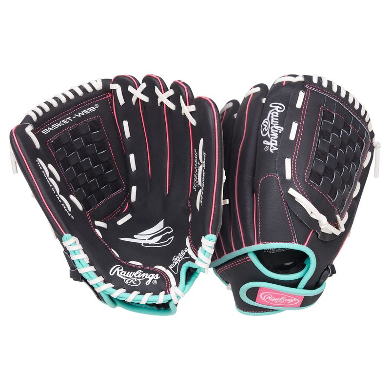 Rawlings Sure Catch 12.5' Softball Glove - Kids' Black / Mint / Pink