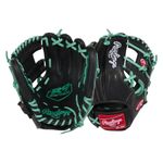 Rawlings R9 ContoUR 11" Infield Baseball Glove Black / Mint