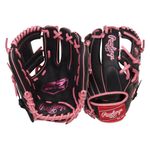 Rawlings R9 Series 11.5" Infield Baseball Glove Black / Pink