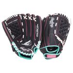 Rawlings Sure Catch 12' Softball Glove - Kids' Black / Mint / Pink