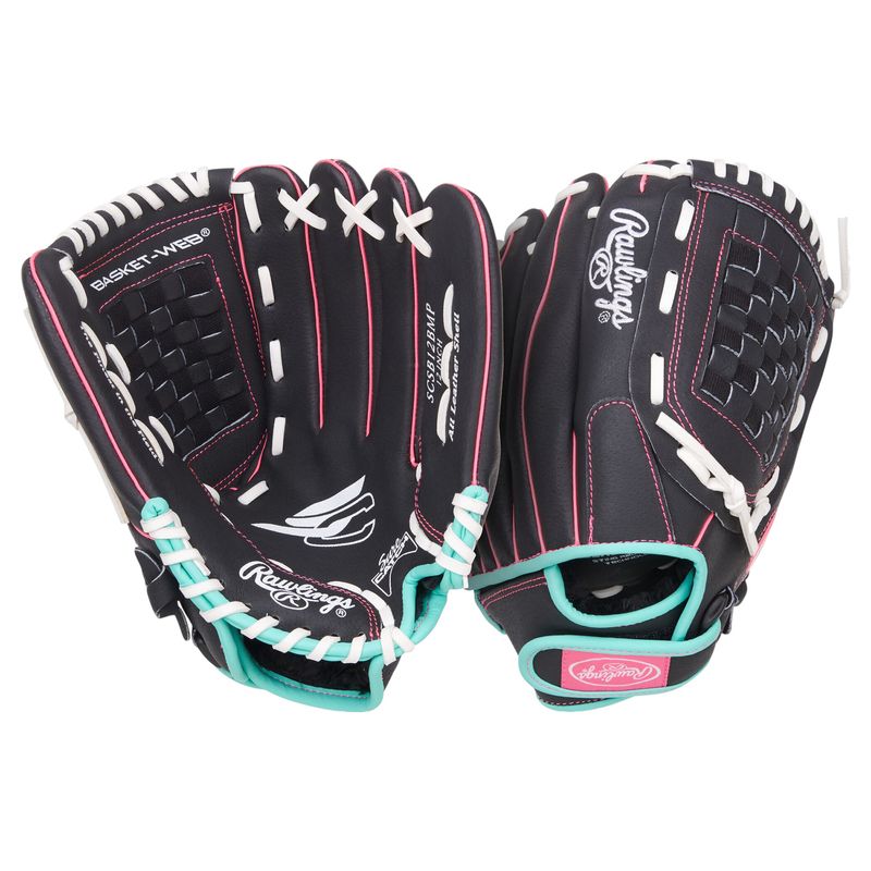 Rawlings Sure Catch 12' Softball Glove - Kids' Black / Mint / Pink