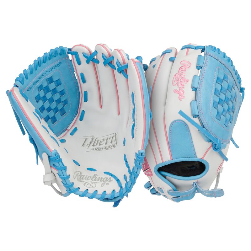 Rawlings Liberty Advanced 12.5" Fastpitch Softball Glove White / Columbia Blue
