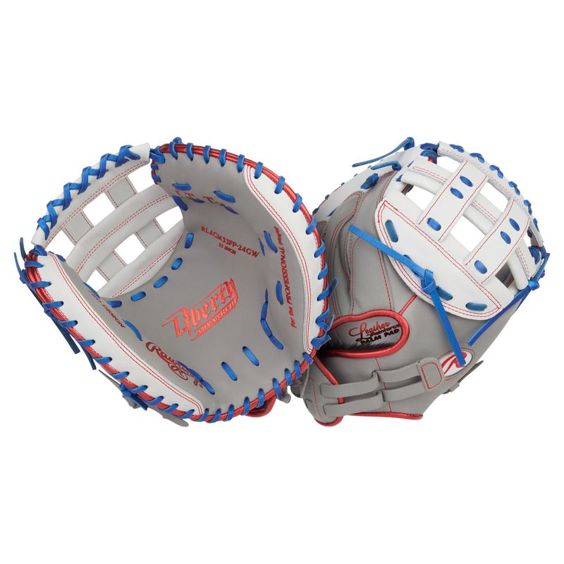 Rawlings Liberty Advanced 33" Fastpitch Softball Catcher Mitt Gray / White / Royal