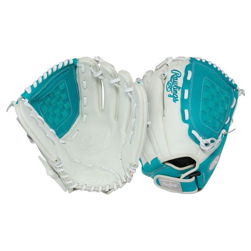 Rawlings Shut Out 12" Fastpitch Softball Glove White / Teal
