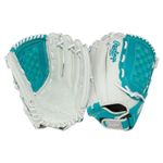 Rawlings Shut Out 12.5" Fastpitch Softball Glove White / Teal