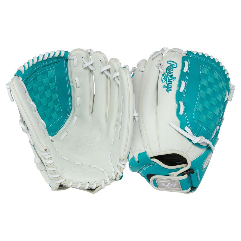 Rawlings Shut Out 12.5" Fastpitch Softball Glove White / Teal
