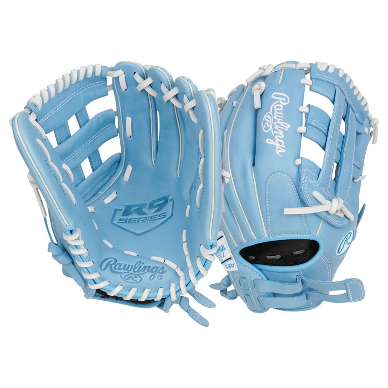 Rawlings R9 Series 12" Infield Fastpitch Softball Glove Columbia Blue