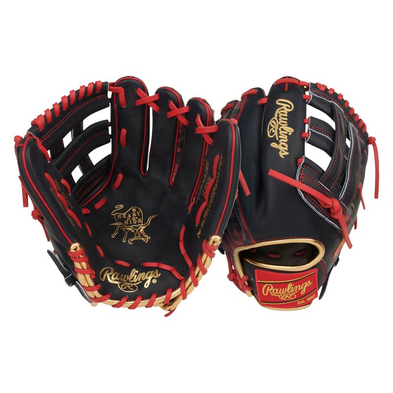 Rawlings Heart of The Hide 12" Infield Baseball Glove Navy / Scarlet
