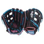 Rawlings Heart of The Hide ContoUR Fit 12.5" Baseball Glove  Black / Columbia Blue / Pink