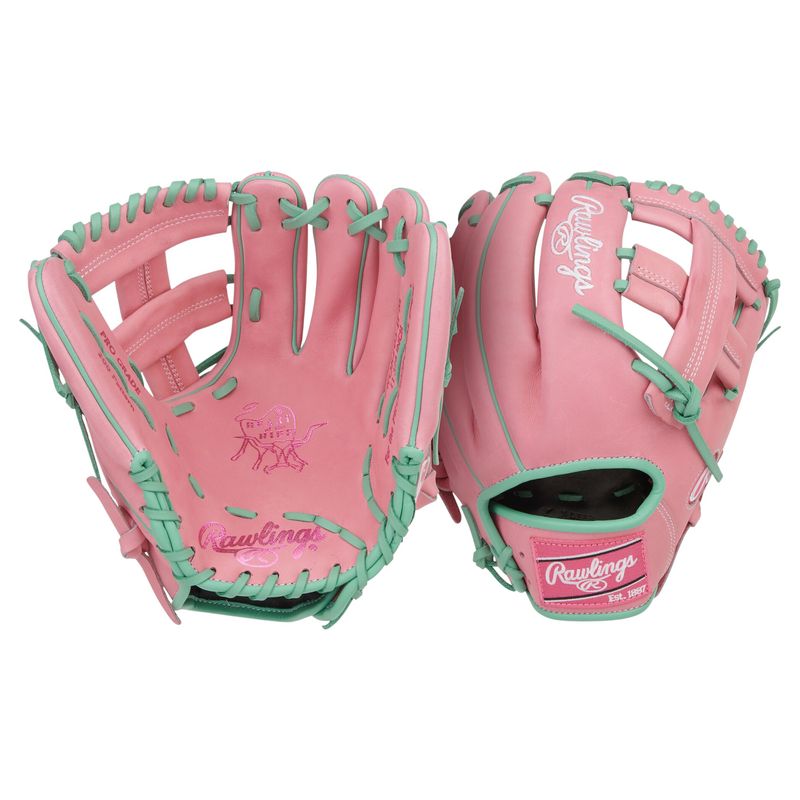 Rawlings Heart of The Hide Pink 11.75" Infield Baseball Glove Pink / Mint