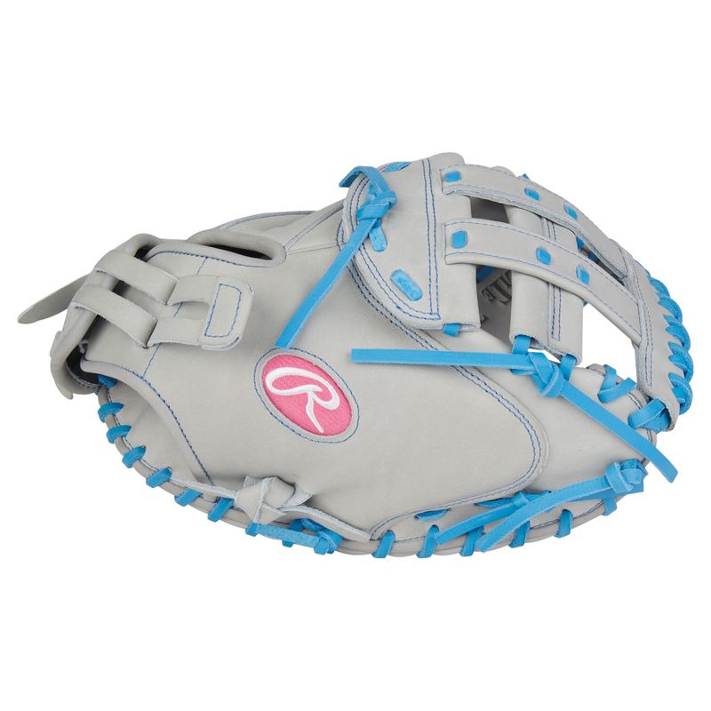 Rawlings Heart of The Hide 33" Fastpitch Softball Catcher Mitt Gray / Columbia Blue