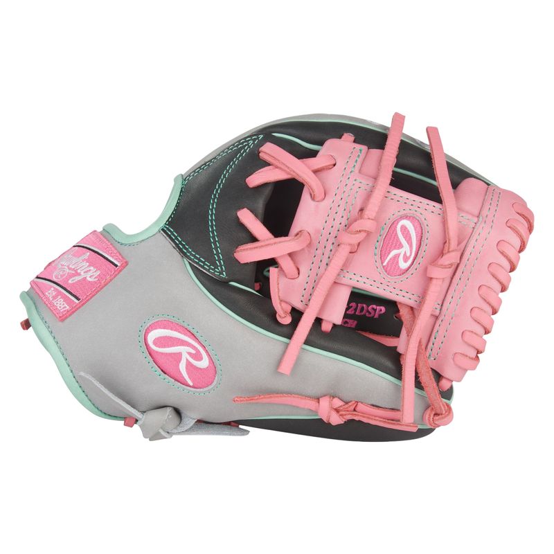 Rawlings Heart of The Hide 11.5" Infield Baseball Glove  Dark Shadow / Gray / Pink