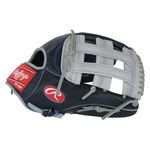 Rawlings Pro Preferred 12.75" Outfield Baseball Glove Navy / Gray