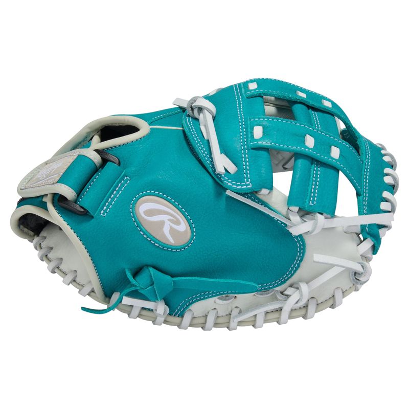 Rawlings Shut Out 31.5" Fastpitch Softball Catcher Mitt White / Teal