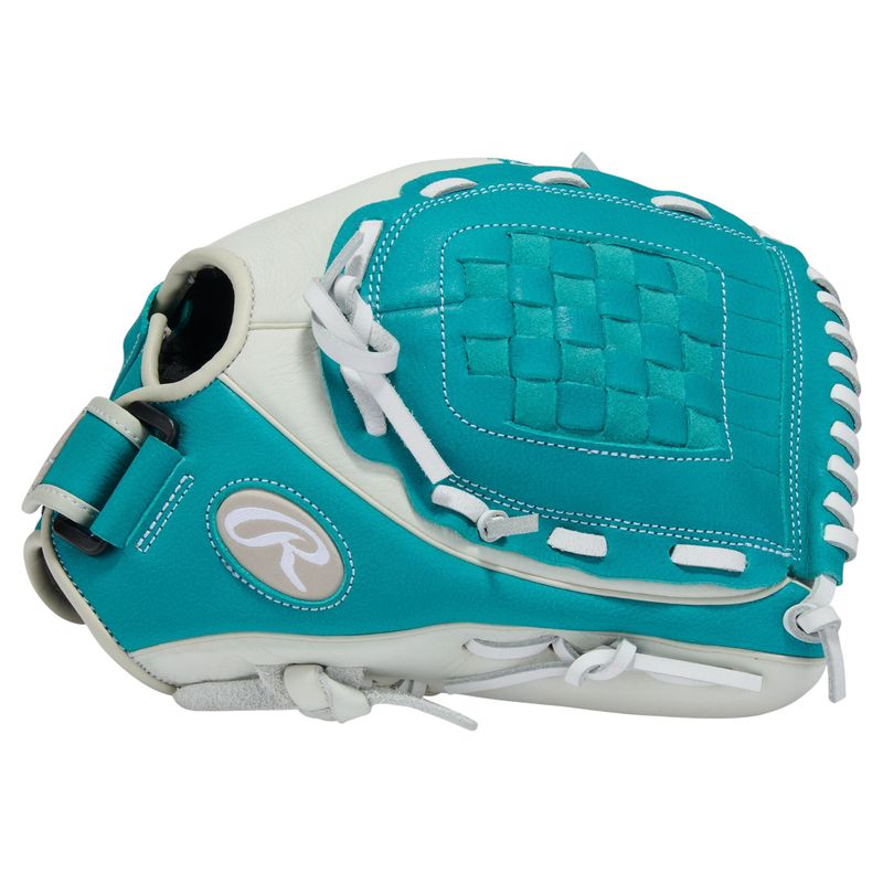 Rawlings Shut Out 12" Fastpitch Softball Glove White / Teal